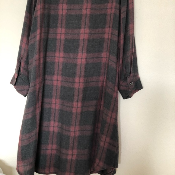 Bella Dahl red and black plaid dress - Picture 4 of 4